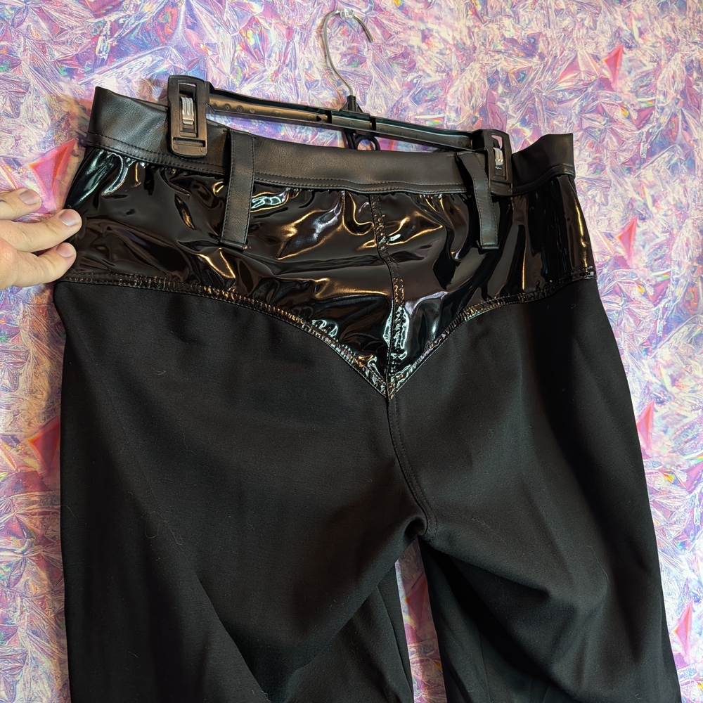 New Toxic Vision Designer Devil Screen Printed Tie Front Pants With Measurements - Picture 10 of 15